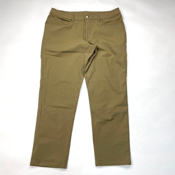 Lululemon‎ ABC Pant Classic Artifact Mens 35 EUC Stretch Warpstreme Pockets - Picture 1 of 12